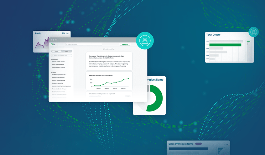 Qlik ebook cover: 'Using Agentic AI to Make Sales Teams Unstoppable.'